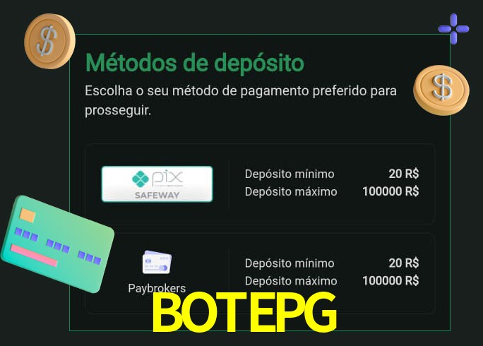 O cassino BOTEPGbet oferece uma grande variedade de métodos de pagamento